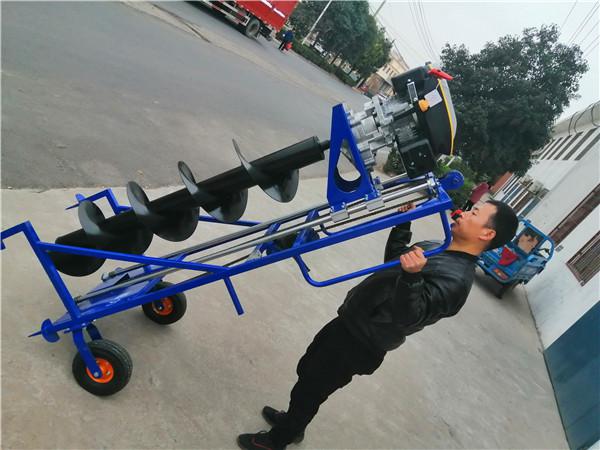 柴油電線桿挖坑機一鍵啟動