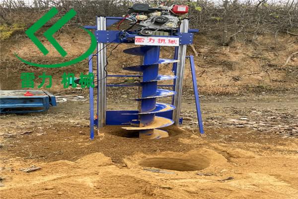 軌道式栽電線桿挖坑機山地打洞螺旋鉆